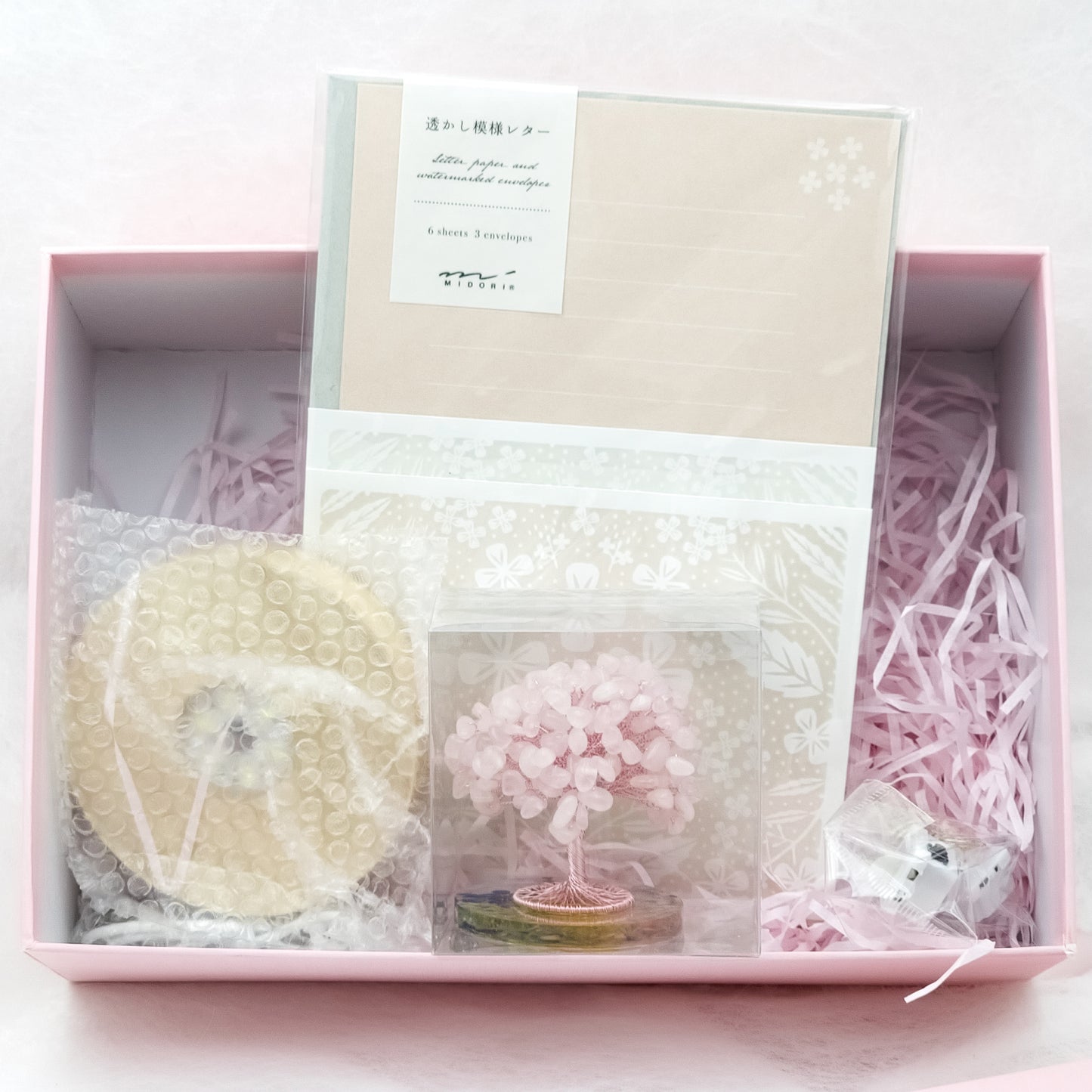 Rose Quartz Lucky Love Crystal Tree L @ Lucky Love Series