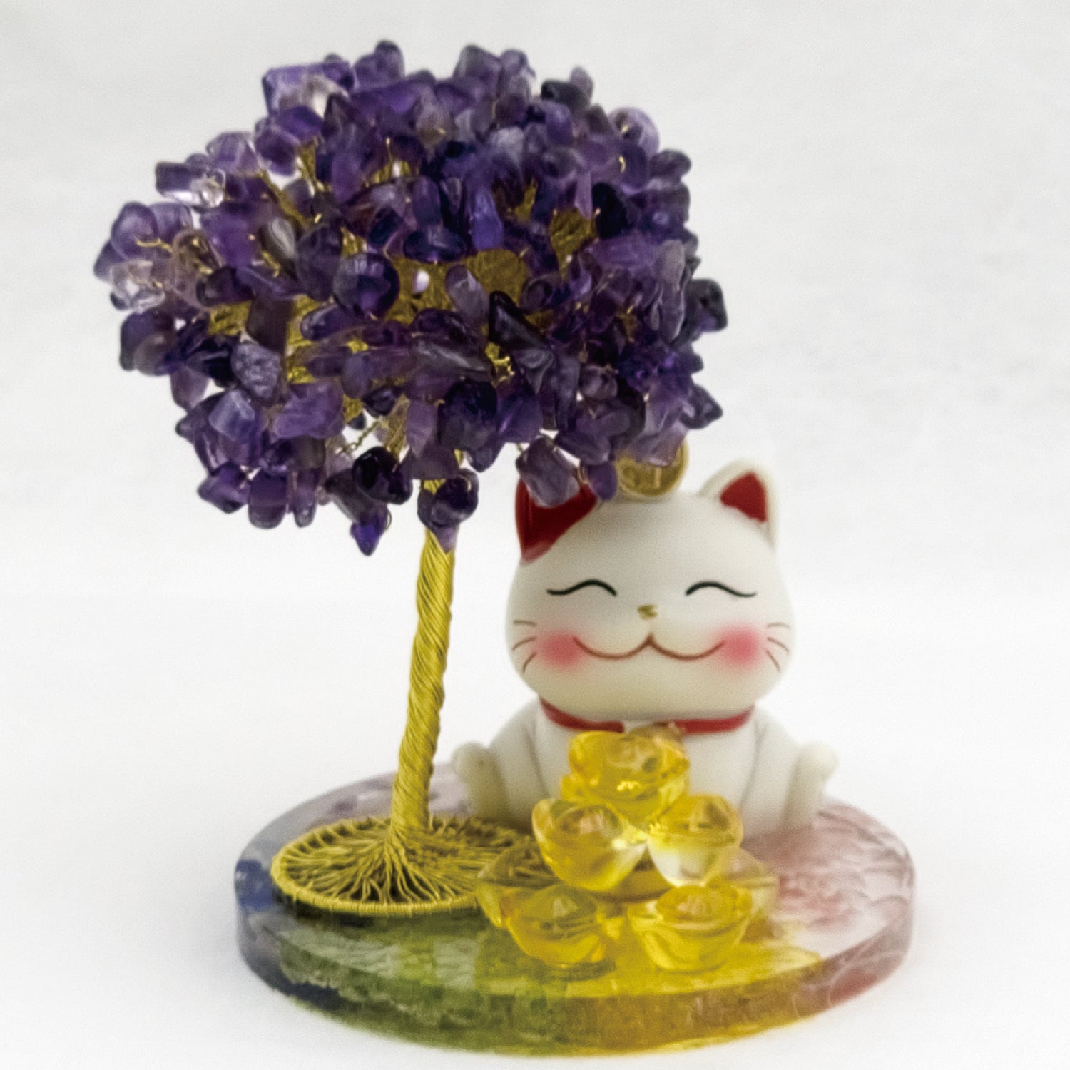 2026 Amethyst Lucky Love Crystal Tree Money Cat & Nine Gold Ingot CLS @ Lucky Love Series