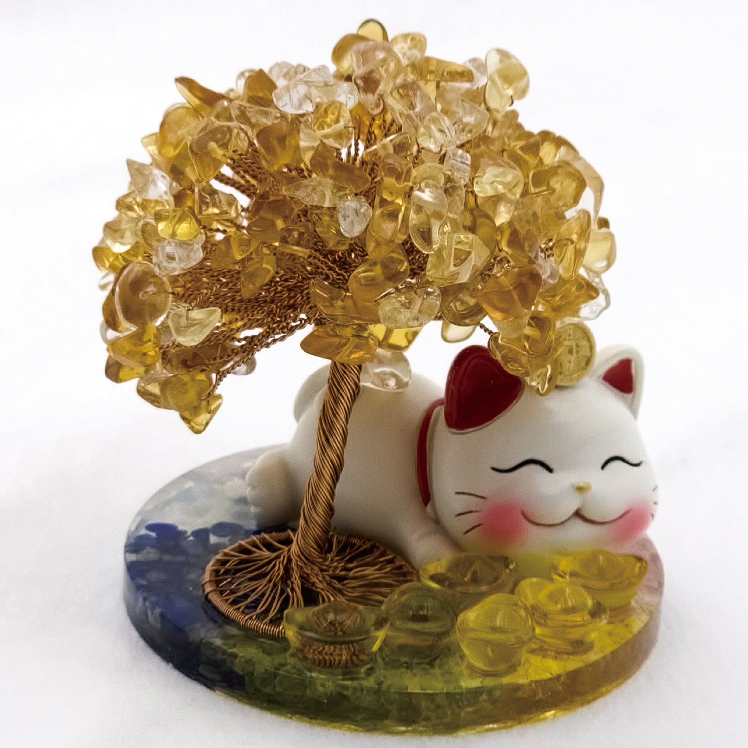 2026 Citrine Lucky Love Crystal Tree Money Cat & Six Gold Ingot Z @ Lucky Love Series