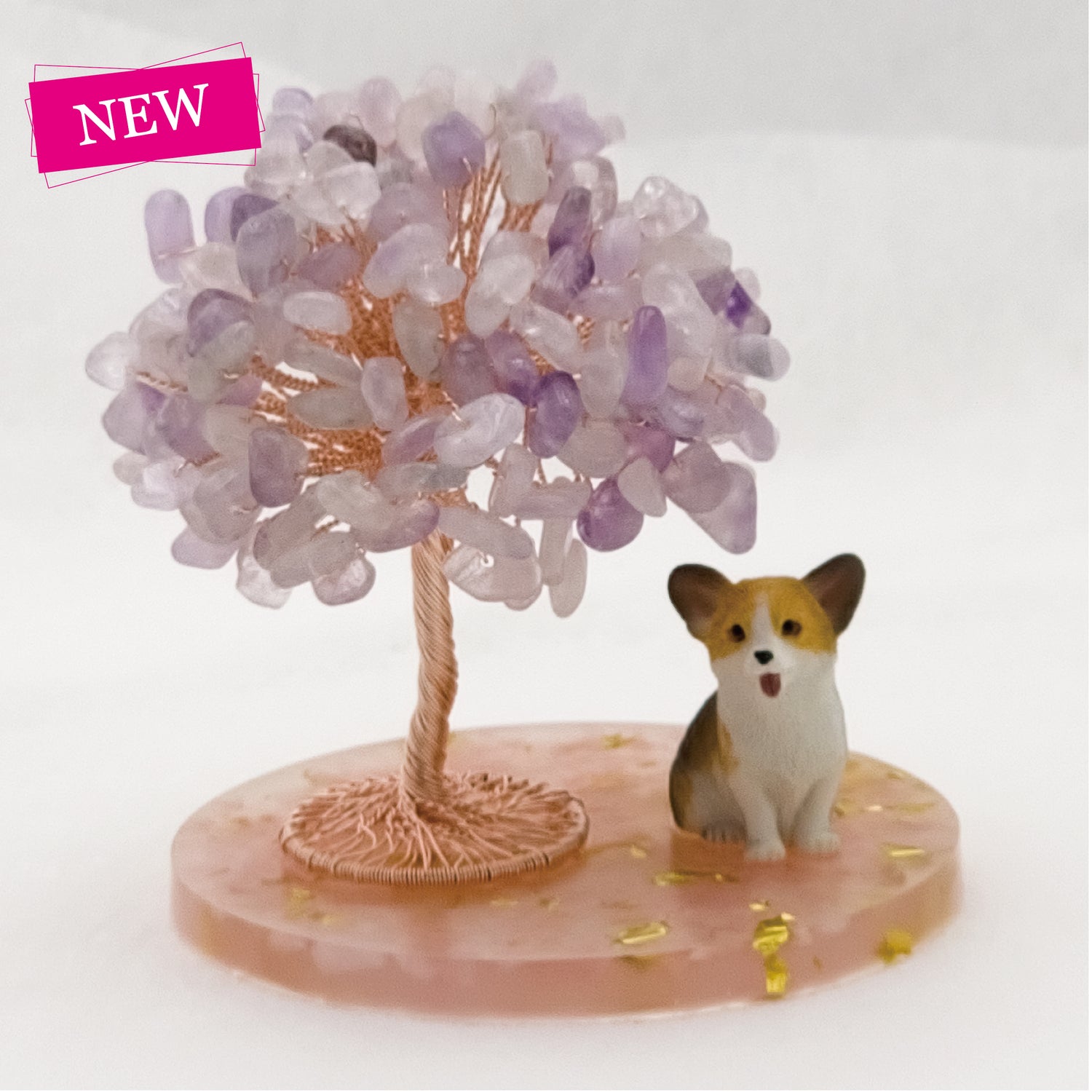 Lavender Amethyst Tree Corgi Dog A2 @ Love Paradise Series