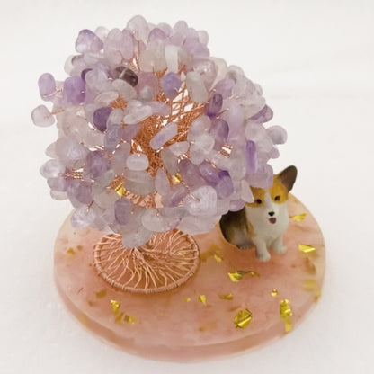 Lavender Amethyst Tree Corgi Dog A2 @ Love Paradise Series