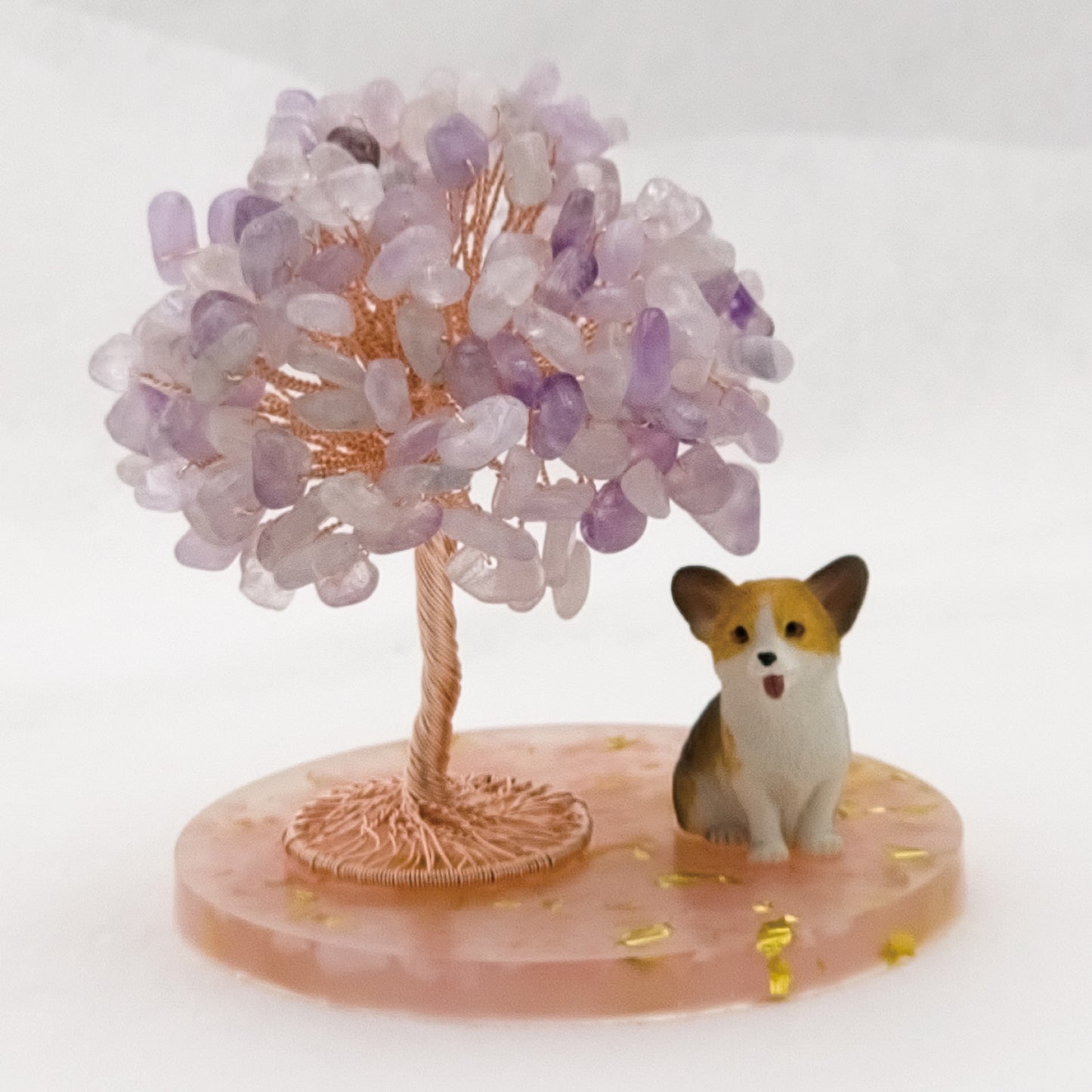Lavender Amethyst Tree Corgi Dog A2 @ Love Paradise Series