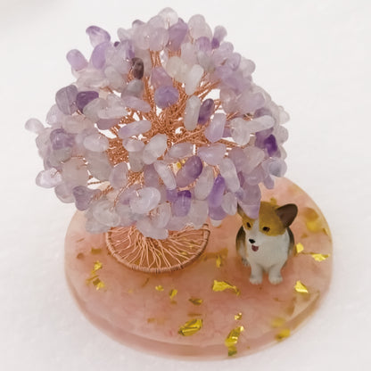 Lavender Amethyst Tree Corgi Dog A2 @ Love Paradise Series