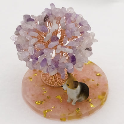 Lavender Amethyst Tree Corgi Dog A2 @ Love Paradise Series