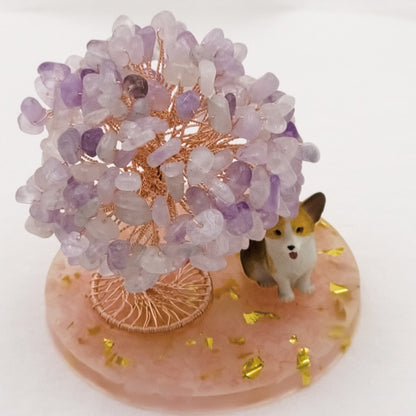 Lavender Amethyst Tree Corgi Dog A2 @ Love Paradise Series