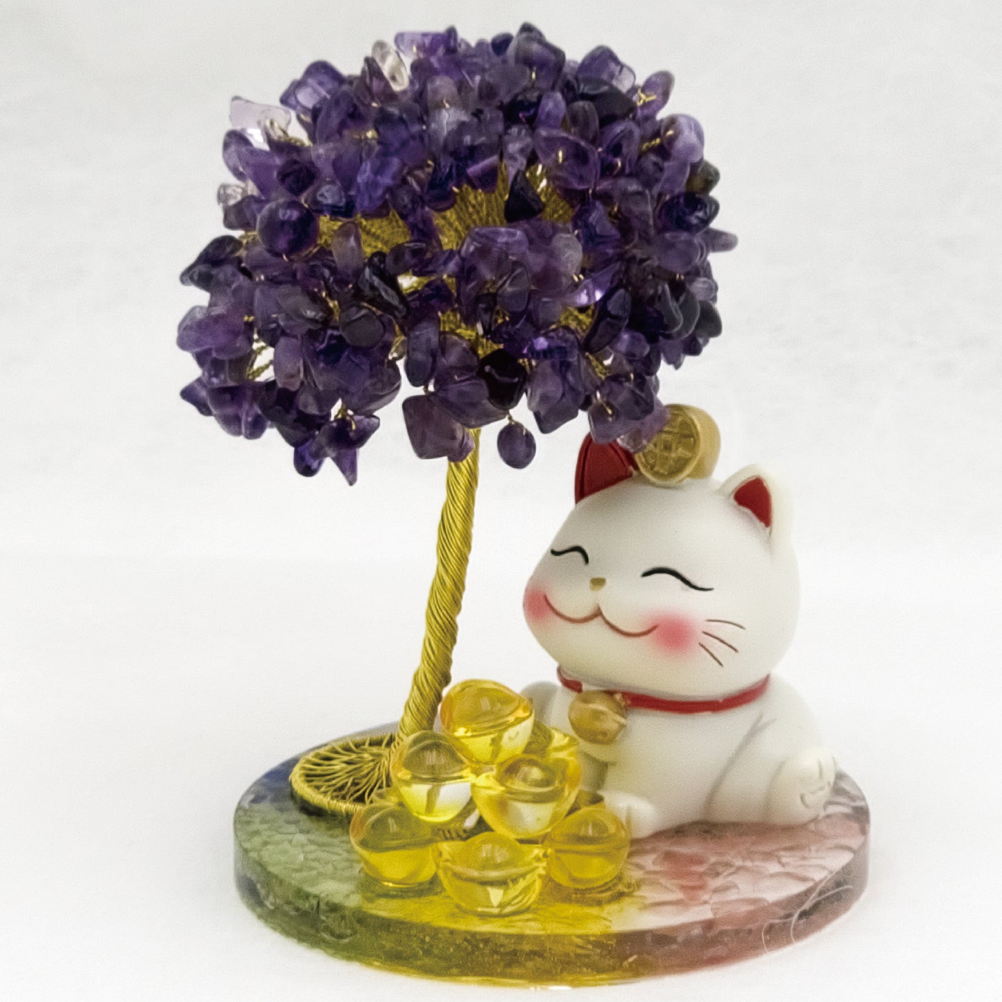2026 Amethyst Lucky Love Crystal Tree Money Cat & Nine Gold Ingot CLS @ Lucky Love Series