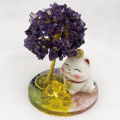 2026 Amethyst Lucky Love Crystal Tree Money Cat & Nine Gold Ingot CLS @ Lucky Love Series