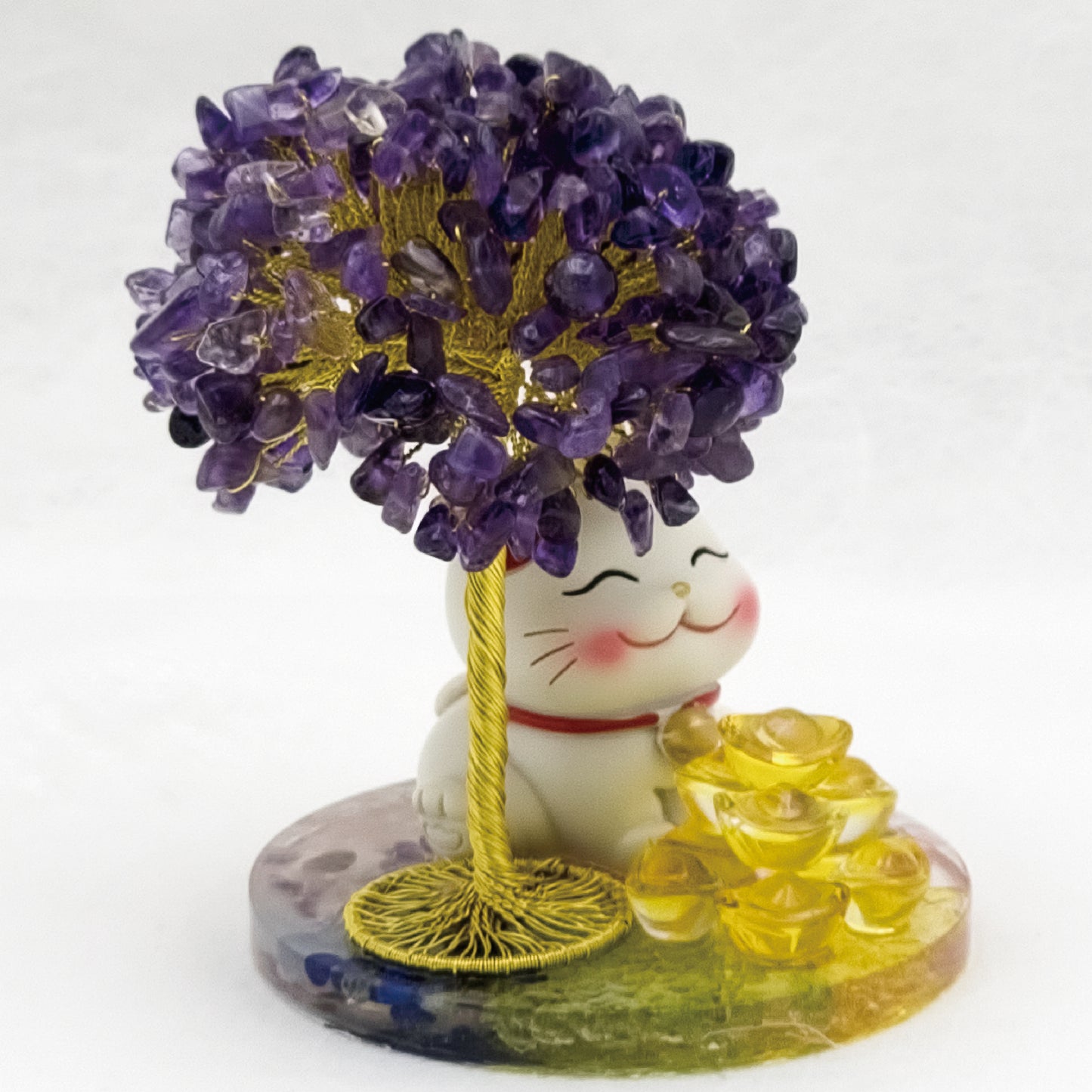 2026 Amethyst Lucky Love Crystal Tree Money Cat & Nine Gold Ingot CLS @ Lucky Love Series
