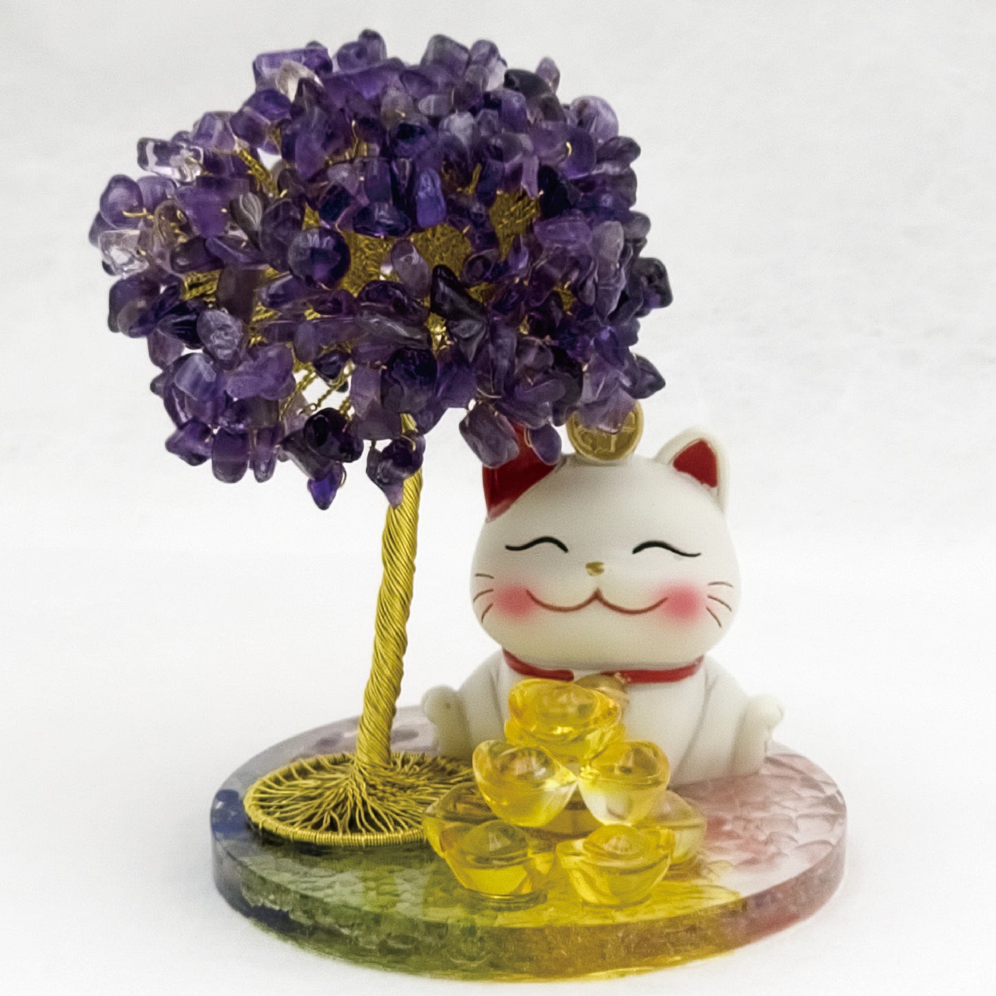2026 Amethyst Lucky Love Crystal Tree Money Cat & Nine Gold Ingot CLS @ Lucky Love Series