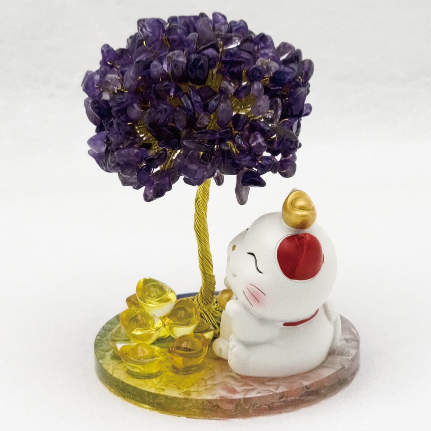 2026 Amethyst Lucky Love Crystal Tree Money Cat & Nine Gold Ingot CLS @ Lucky Love Series
