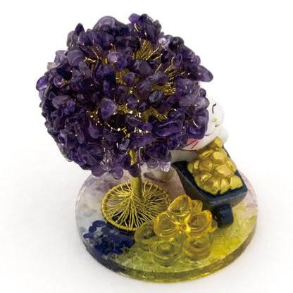 2026 Amethyst Lucky Love Crystal Tree Money Cat & Nine Gold Ingot L @ Lucky Love Series