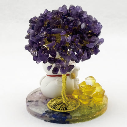 2026 Amethyst Lucky Love Crystal Tree Money Cat & Nine Gold Ingot Pi @ Lucky Love Series