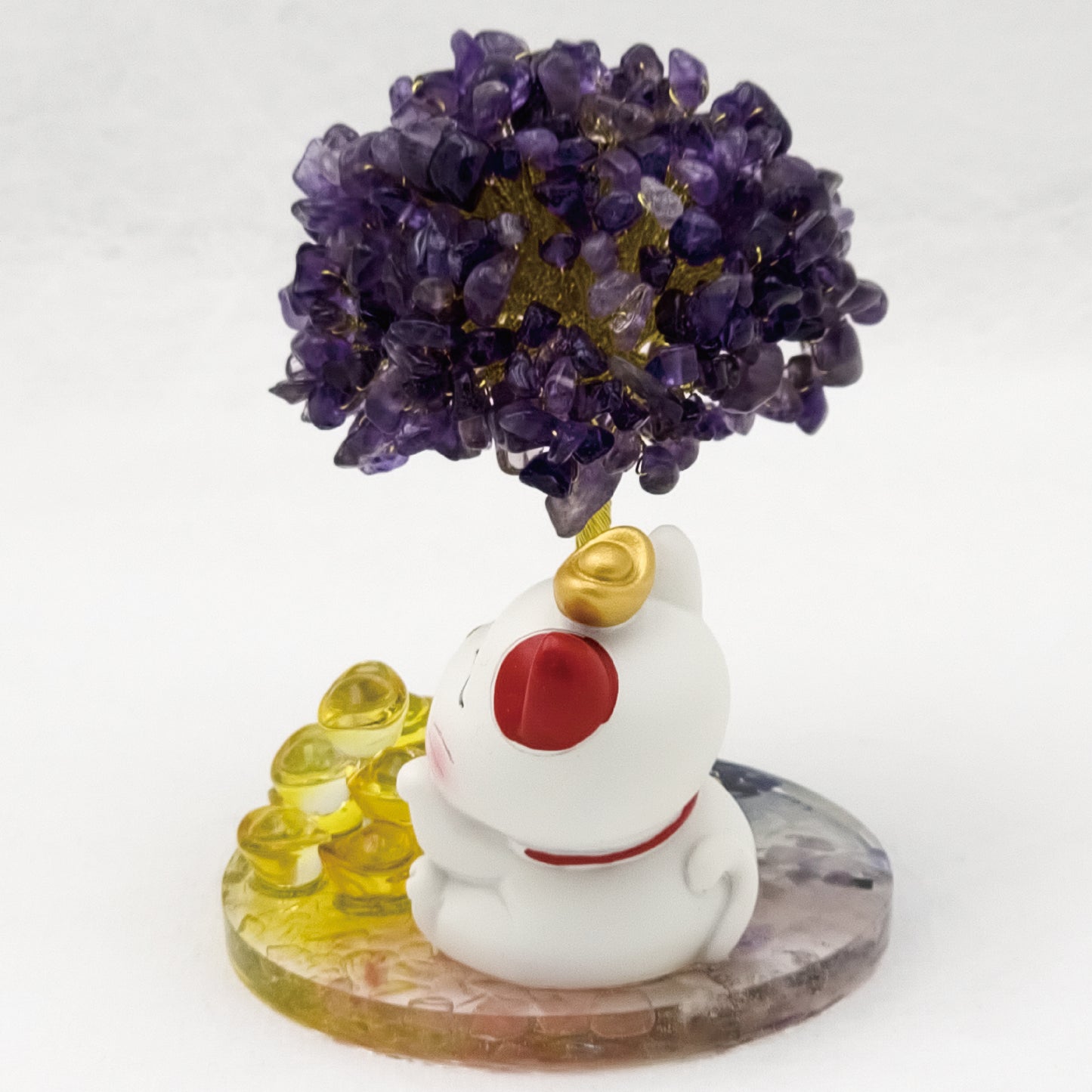 2026 Amethyst Lucky Love Crystal Tree Money Cat & Nine Gold Ingot Pi @ Lucky Love Series