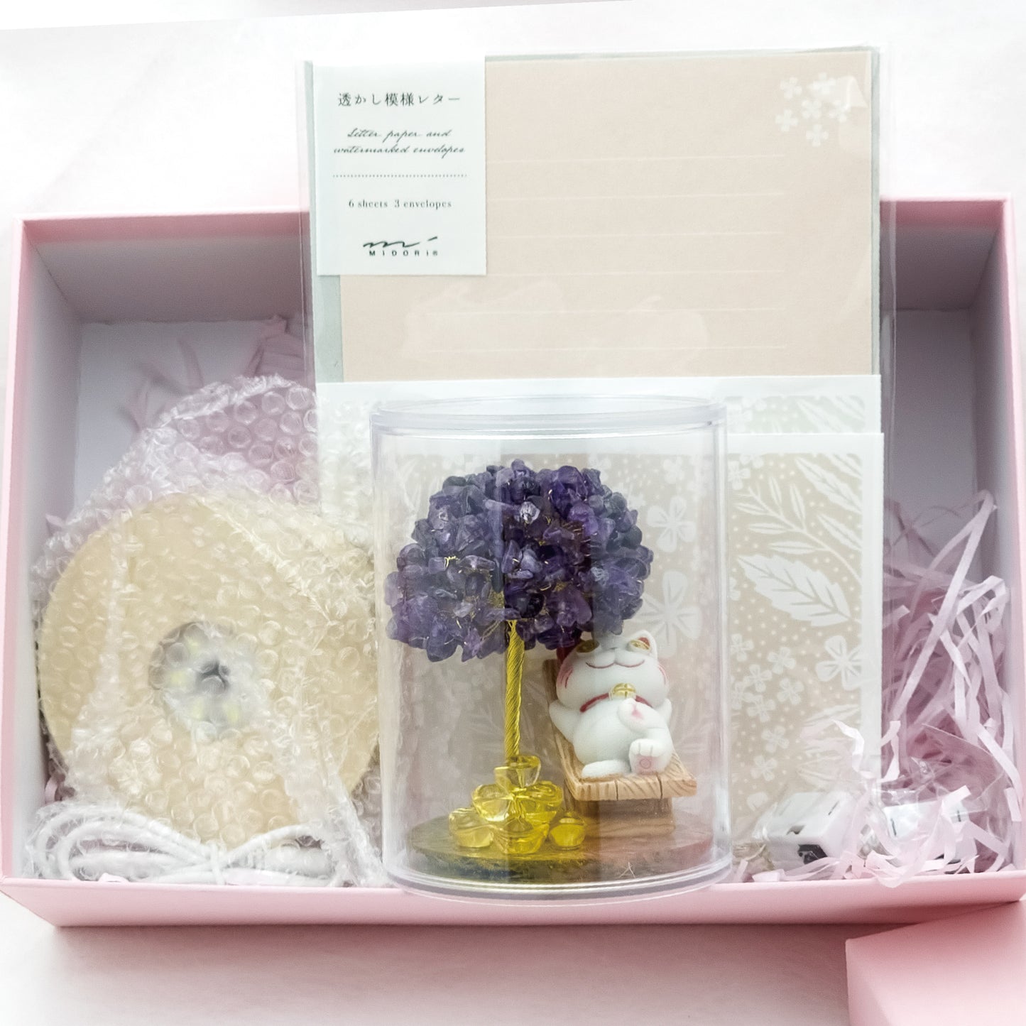 2026 Amethyst Lucky Love Crystal Tree Money Cat & Nine Gold Ingot $$ Bate @ Lucky Love Series