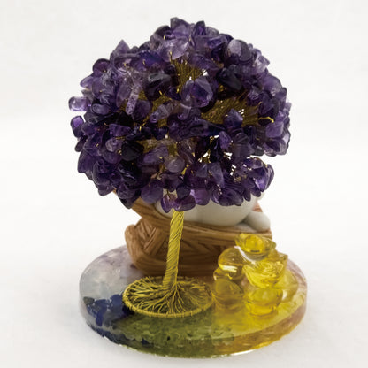 2026 Amethyst Lucky Love Crystal Tree Money Cat & Nine Gold Ingot $$ Bate @ Lucky Love Series
