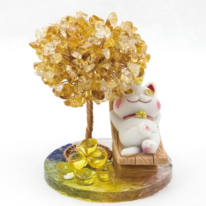 2026 Citrine  Lucky Money Crystal Tree & Nine Gold Ingot $$ @ Love Paradise Series