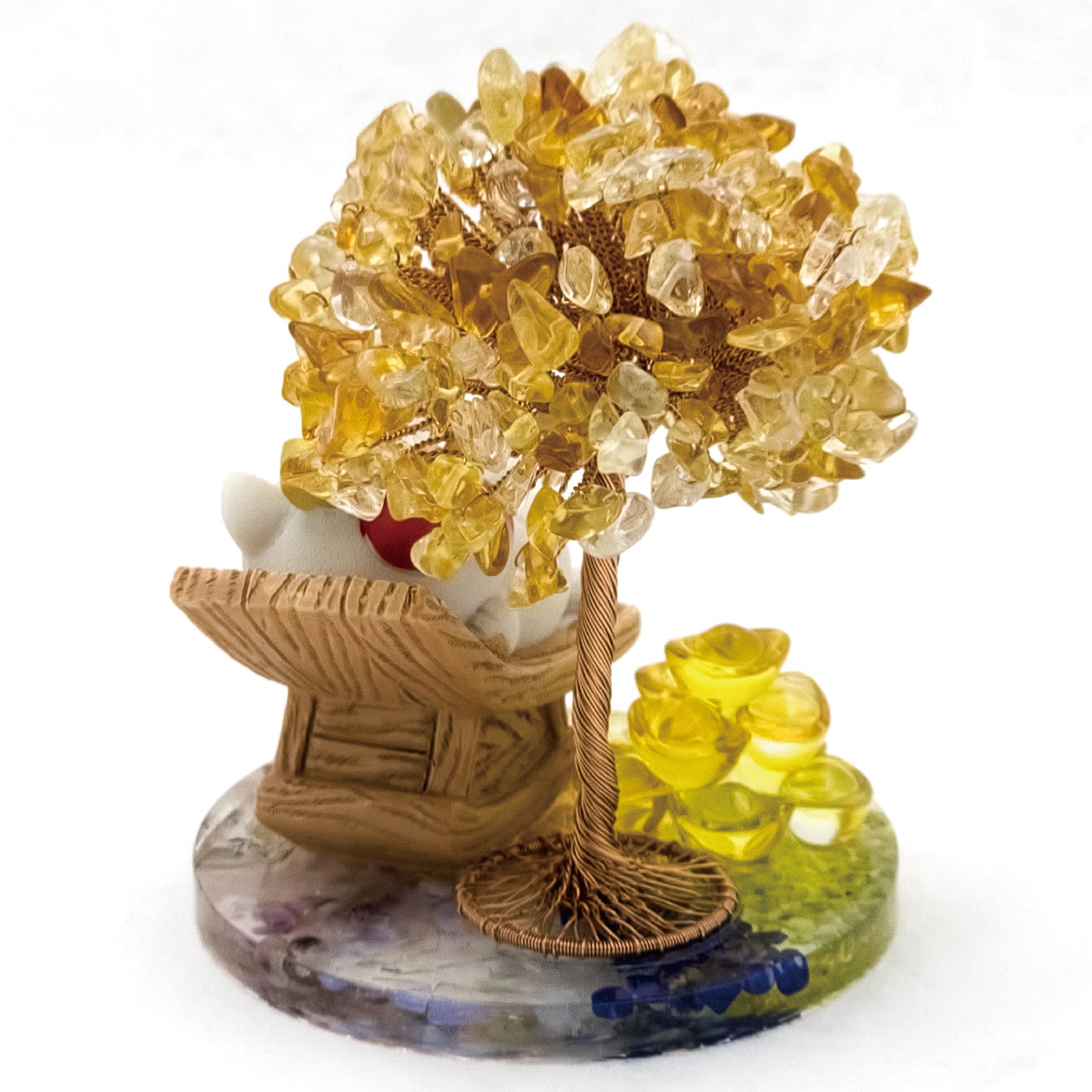 2026 Citrine  Lucky Money Crystal Tree & Nine Gold Ingot $$ @ Love Paradise Series