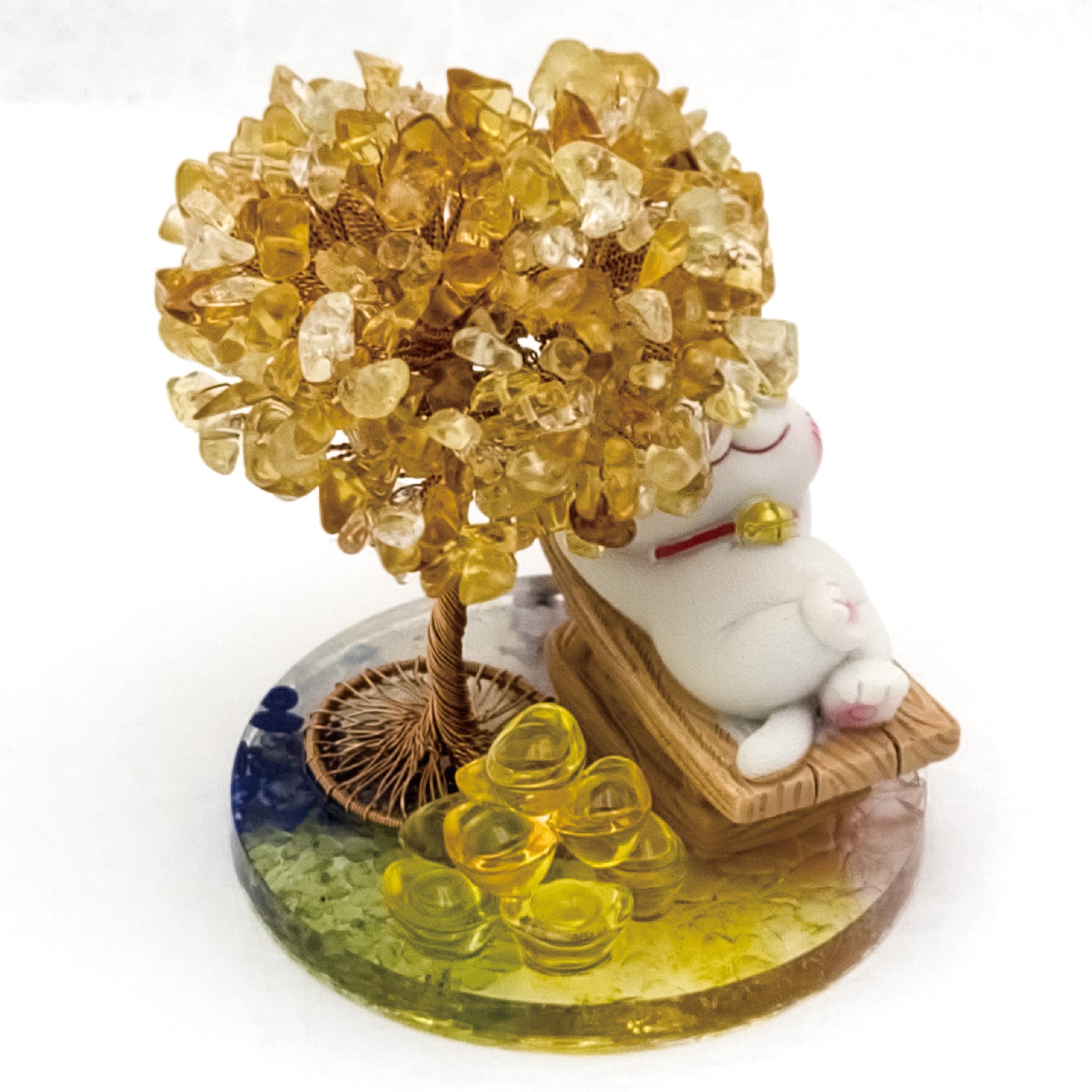 2026 Citrine  Lucky Money Crystal Tree & Nine Gold Ingot $$ @ Love Paradise Series