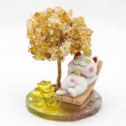 2026 Citrine  Lucky Money Crystal Tree & Nine Gold Ingot $$ @ Love Paradise Series