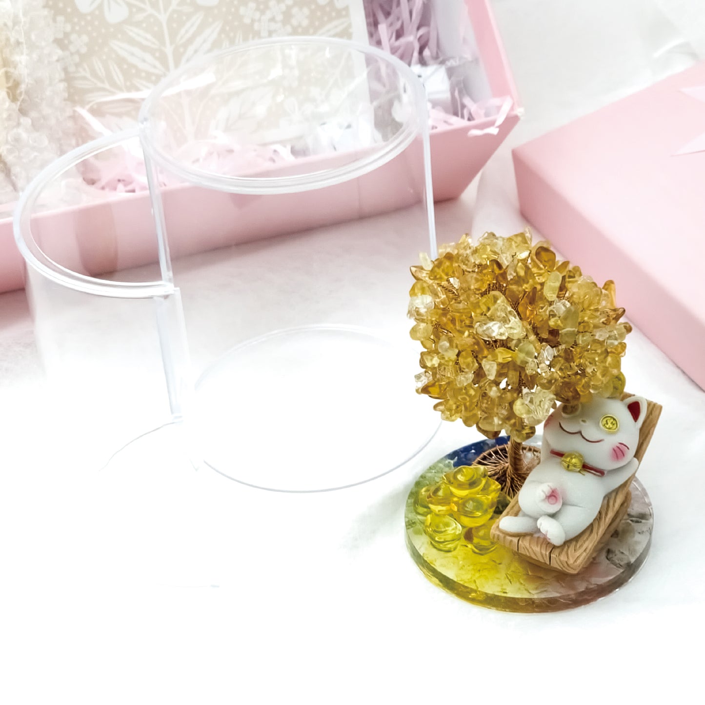 2026 Citrine  Lucky Money Crystal Tree & Nine Gold Ingot $$ @ Love Paradise Series