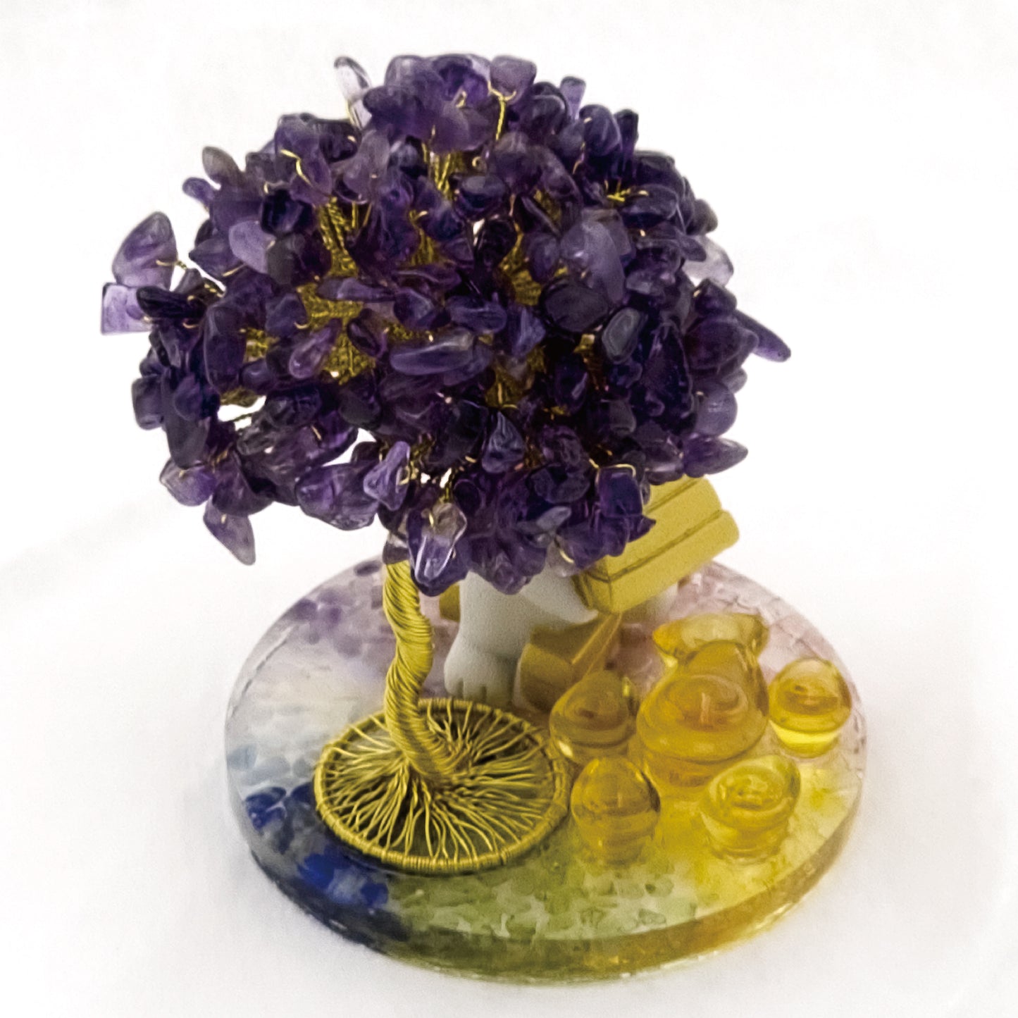 2026 Amethyst Lucky Love Crystal Tree Money Cat & Six Gold Ingot I @ Lucky Love Series