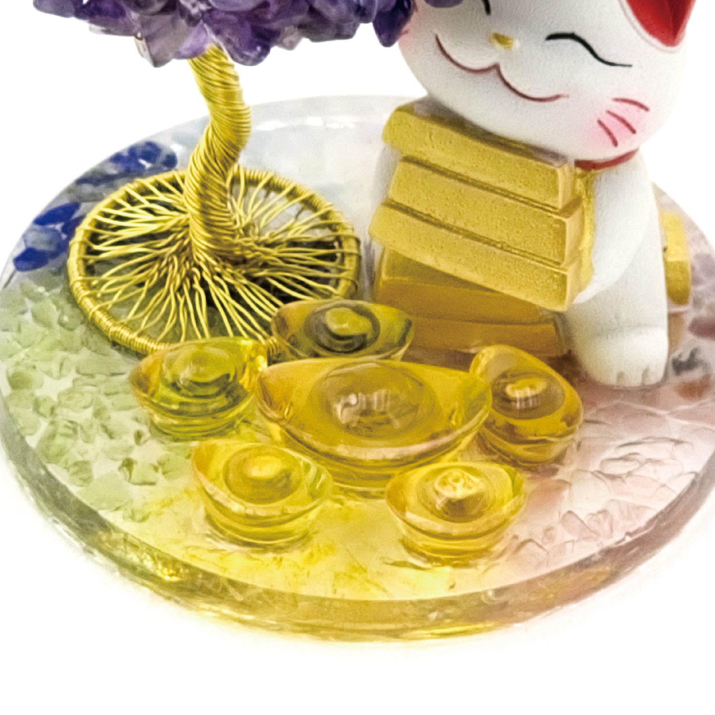 2026 Amethyst Lucky Love Crystal Tree Money Cat & Six Gold Ingot I @ Lucky Love Series