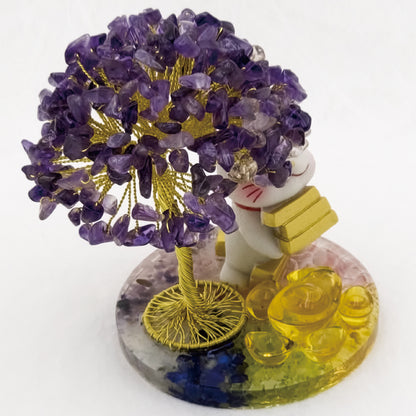 2026 Amethyst Lucky Love Crystal Tree Money Cat & Six Gold Ingot S @ Lucky Love Series