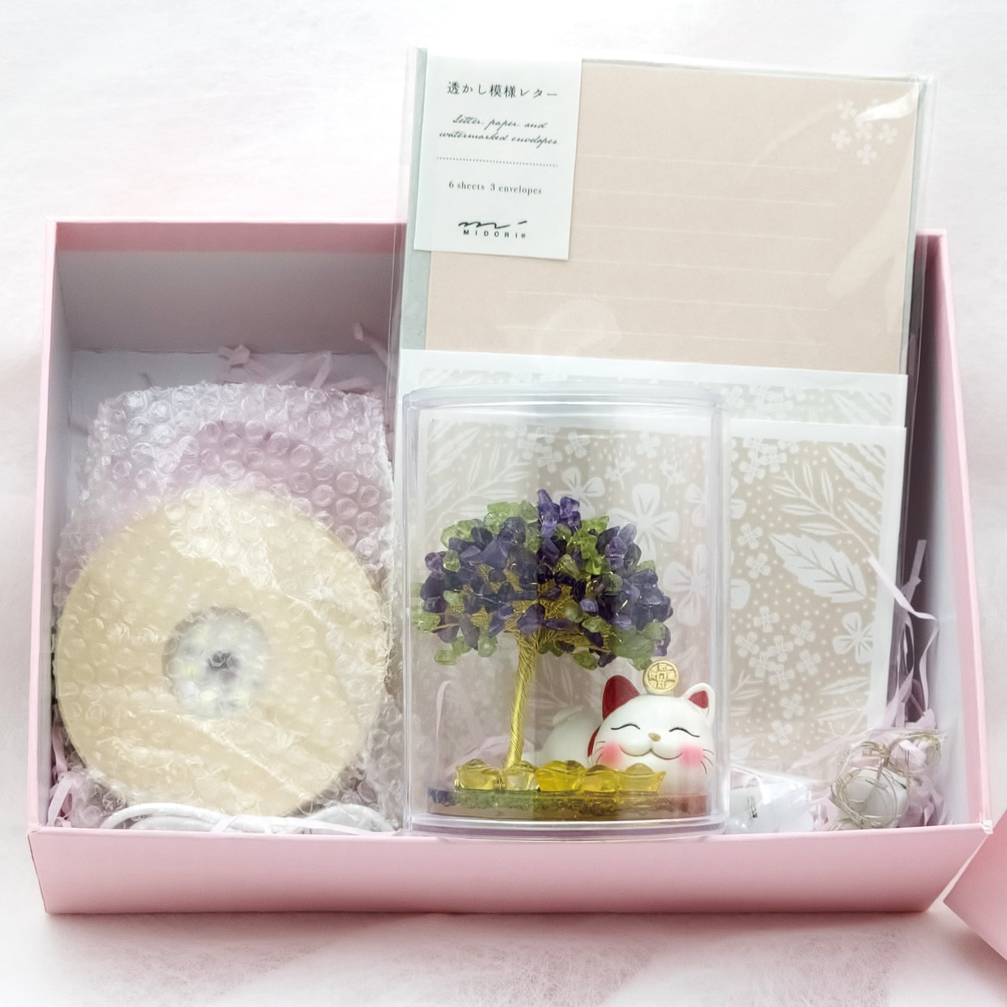 2026 Amethyst Olivine Lucky Love Crystal Tree Money Cat & Six Gold Ingot S @ Lucky Love Series