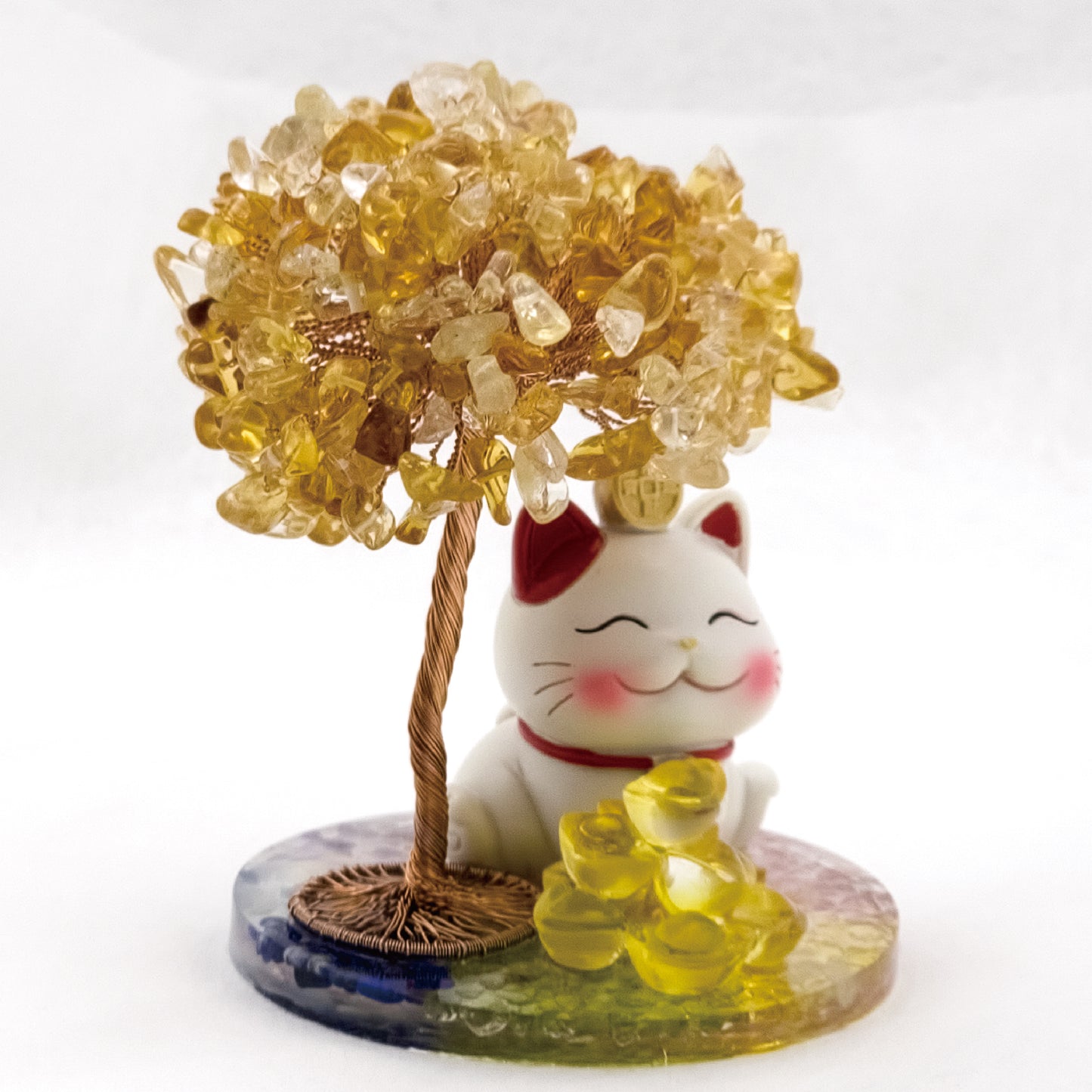 2026 Citrine Lucky Love Crystal Tree Money Cat & Nine Gold Ingot Q @ Lucky Love Series