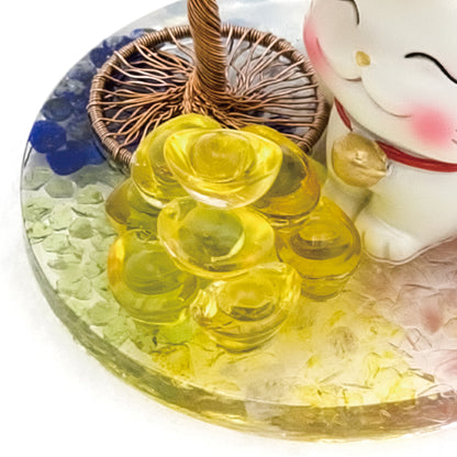 2026 Citrine Lucky Love Crystal Tree Money Cat & Nine Gold Ingot Q @ Lucky Love Series