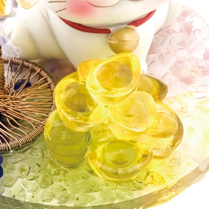 2026 Citrine Lucky Love Crystal Tree Money Cat & Nine Gold Ingot Q @ Lucky Love Series