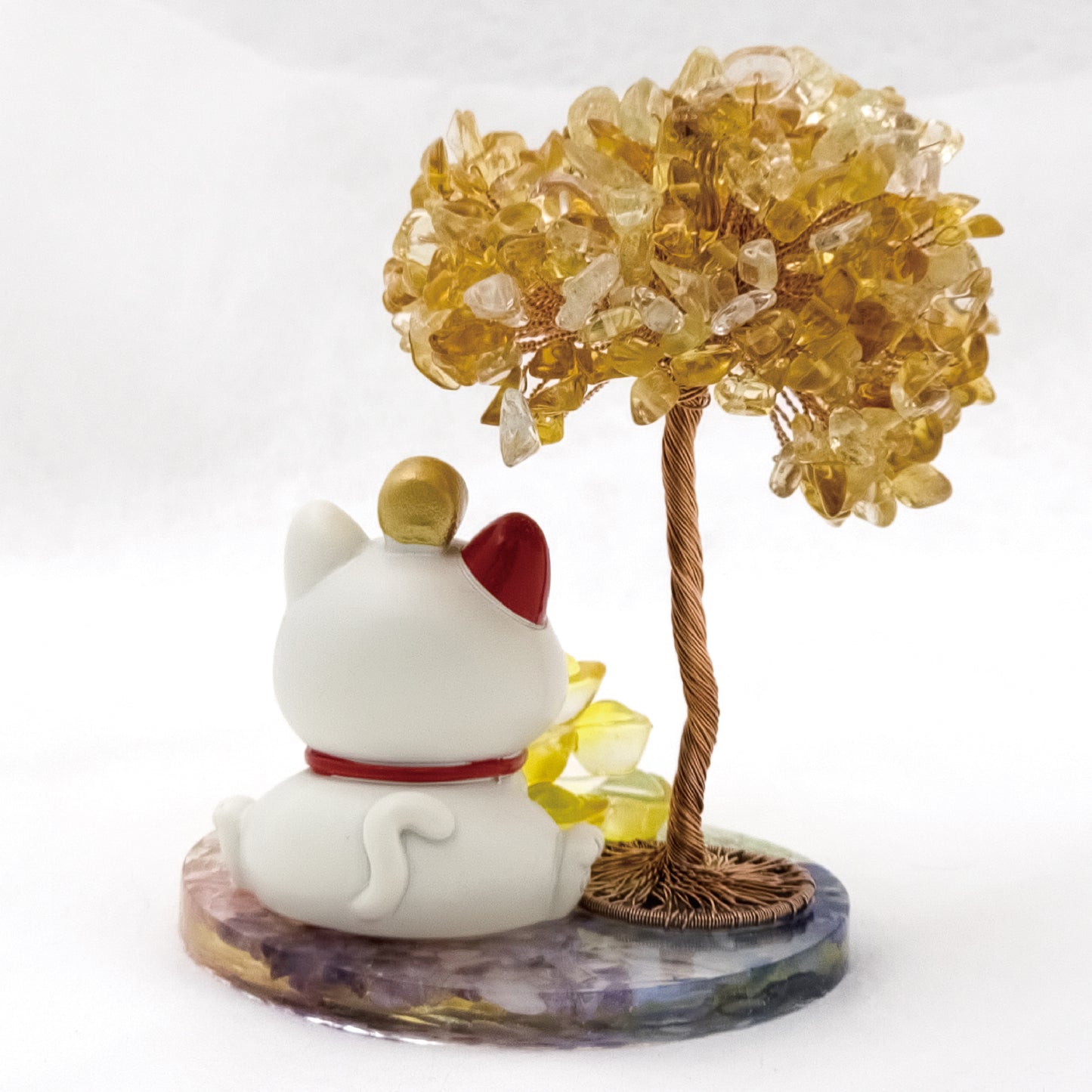 2026 Citrine Lucky Love Crystal Tree Money Cat & Nine Gold Ingot Q @ Lucky Love Series