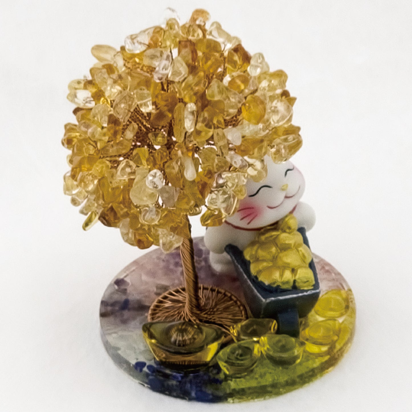 2026 Citrine Lucky Love Crystal Tree Money Cat & Six Gold Ingot S @Lucky Love Series