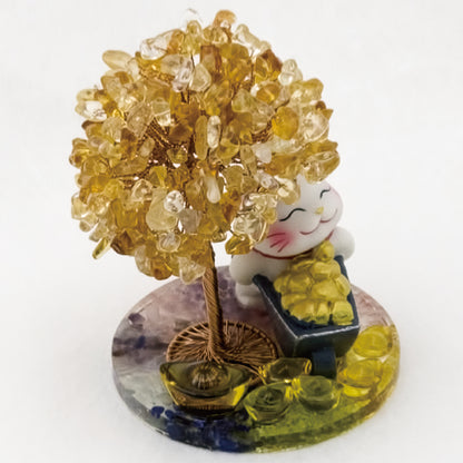 2026 Citrine Lucky Love Crystal Tree Money Cat & Six Gold Ingot S @Lucky Love Series