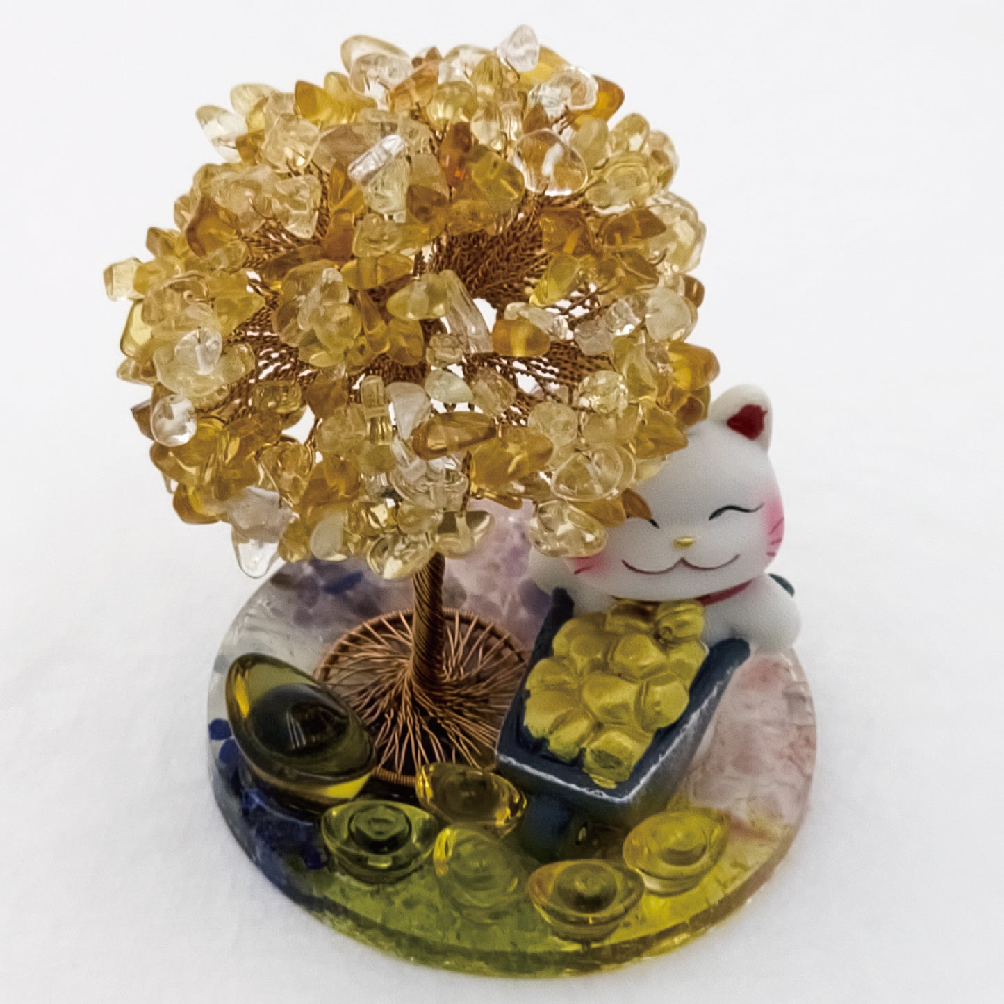 2026 Citrine Lucky Love Crystal Tree Money Cat & Six Gold Ingot S @Lucky Love Series