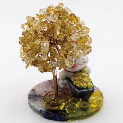 2026 Citrine Lucky Love Crystal Tree Money Cat & Six Gold Ingot S @Lucky Love Series