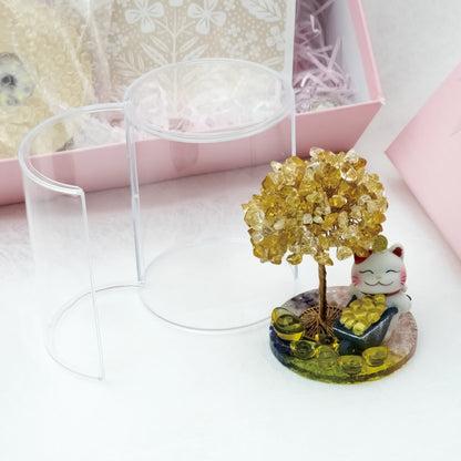 2026 Citrine Lucky Love Crystal Tree Money Cat & Six Gold Ingot S @Lucky Love Series