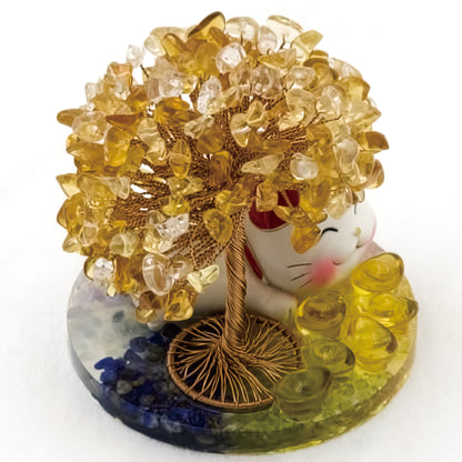 2026 Citrine Lucky Love Crystal Tree Money Cat & Six Gold Ingot Z @ Lucky Love Series