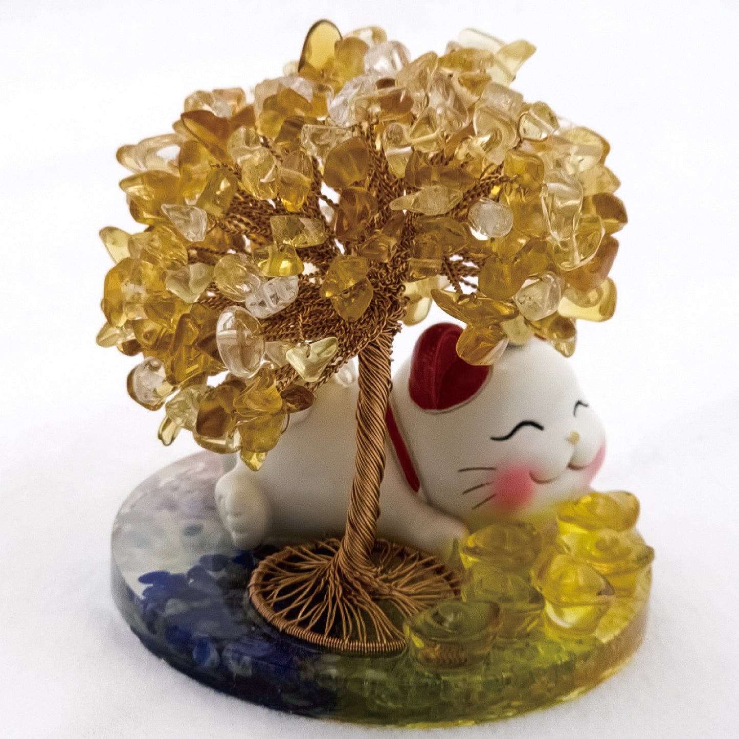 2026 Citrine Lucky Love Crystal Tree Money Cat & Six Gold Ingot Z @ Lucky Love Series
