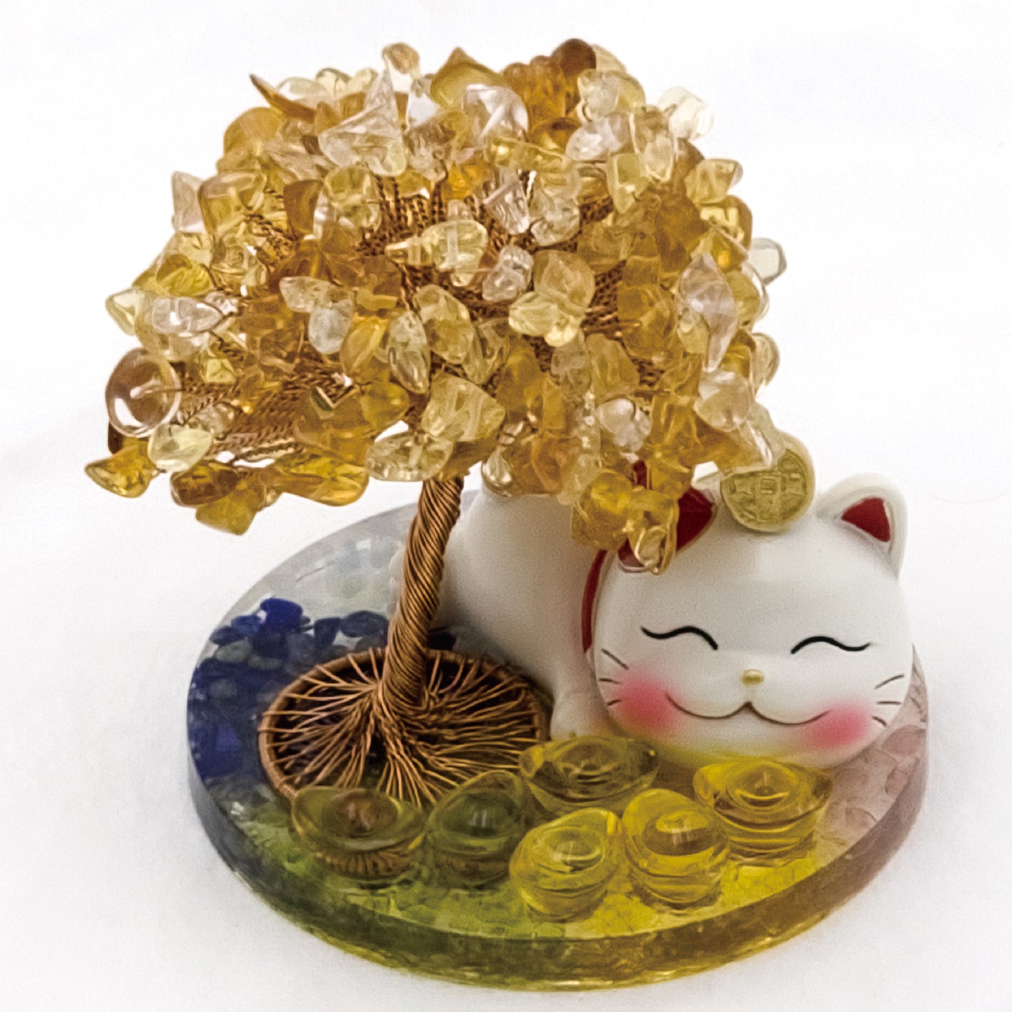 2026 Citrine Lucky Love Crystal Tree Money Cat & Six Gold Ingot Z @ Lucky Love Series