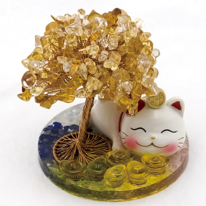 2026 Citrine Lucky Love Crystal Tree Money Cat & Six Gold Ingot Z @ Lucky Love Series