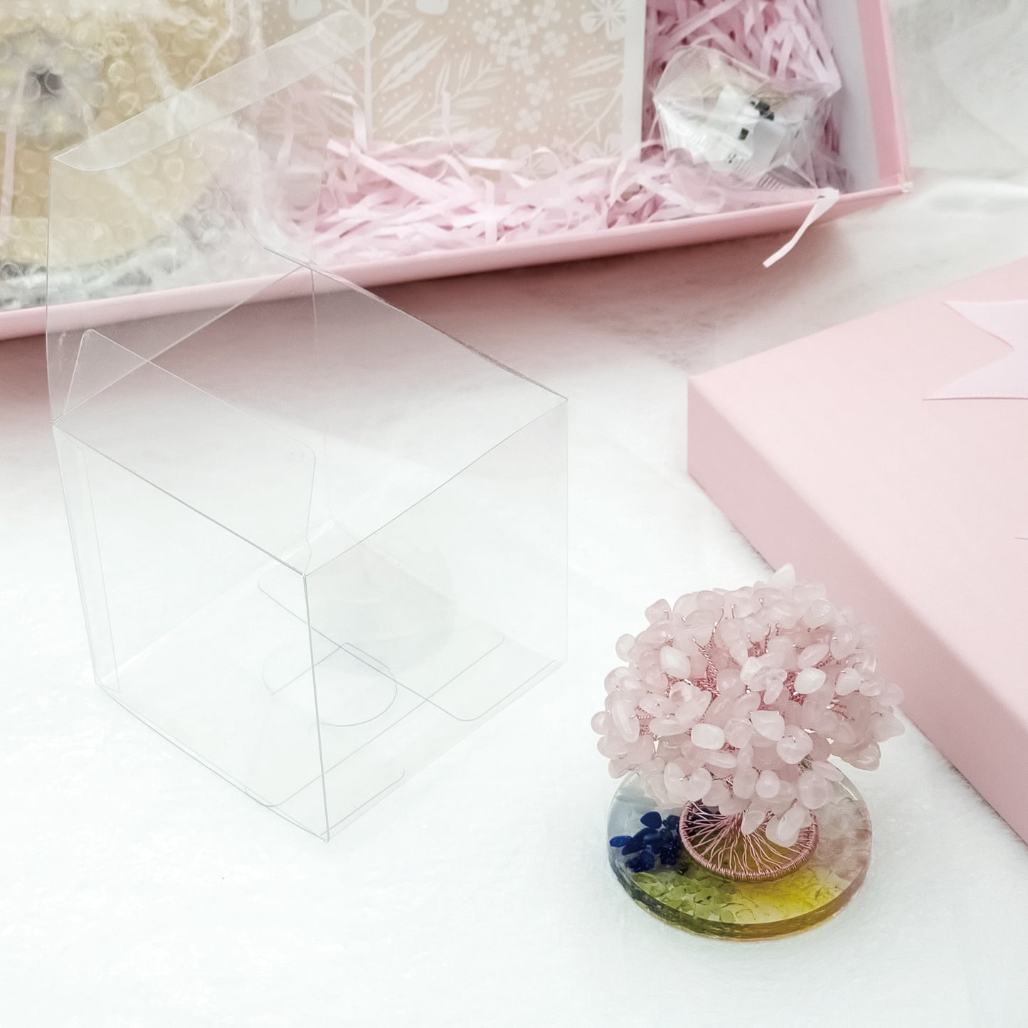 Rose Quartz Lucky Love Crystal Tree L @ Lucky Love Series