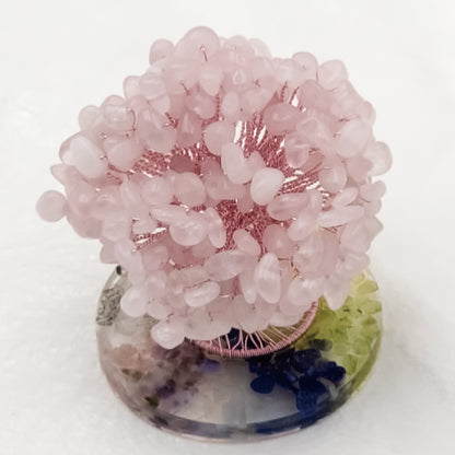 Rose Quartz Lucky Love Crystal Tree L @ Lucky Love Series