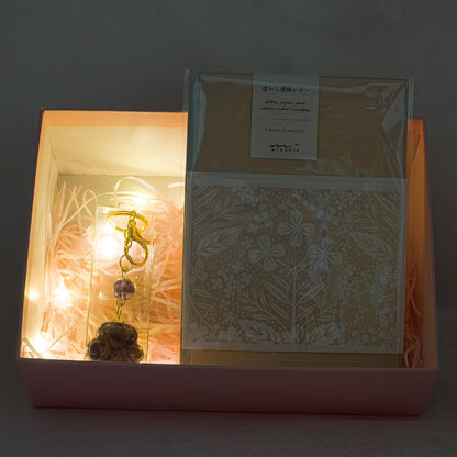 Amethyst Lucky Crystal Cat's Claw Key-chain @ Love Paradise Series