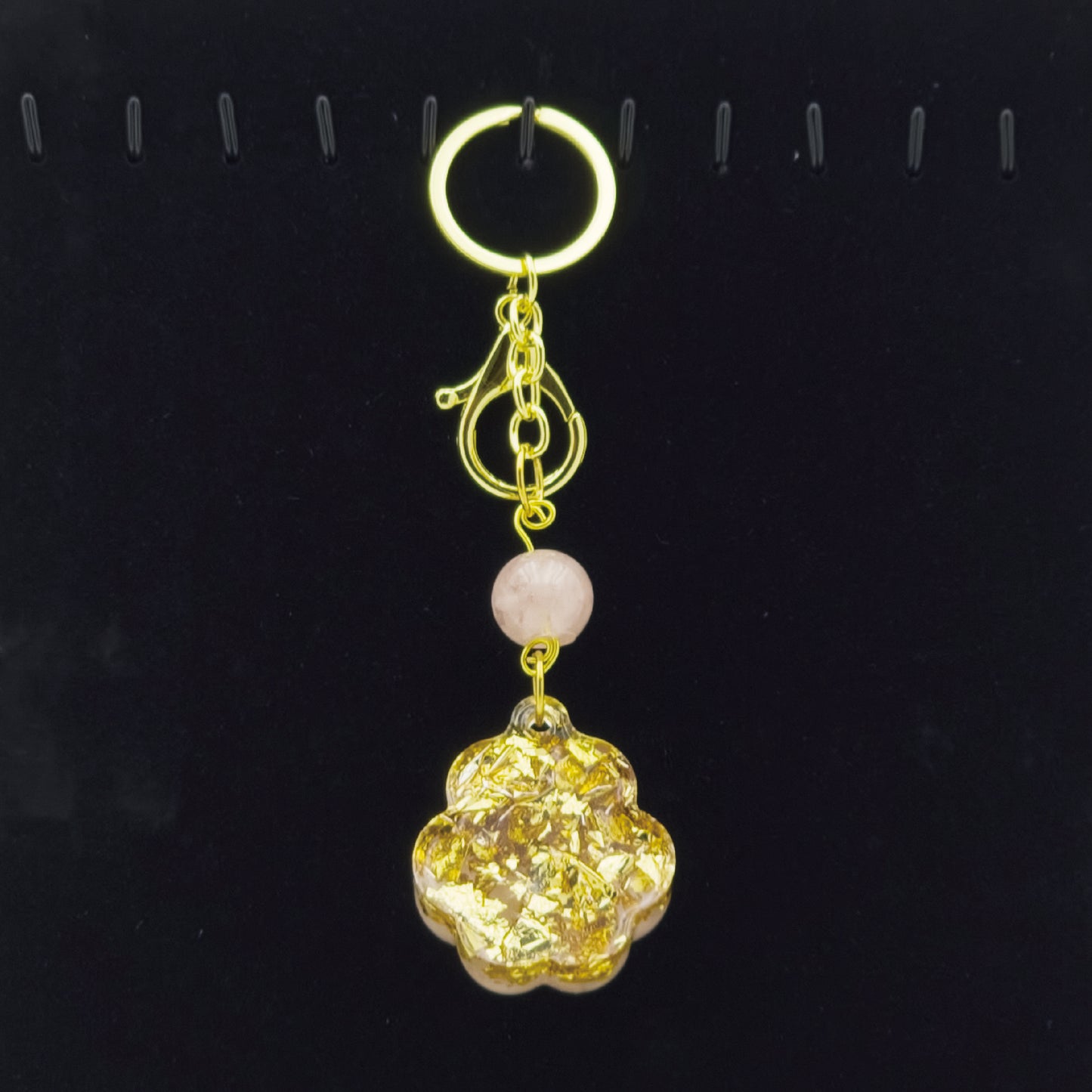 Rose Quartz Lucky Crystal Cat's Claw Key-chain A @ Love Paradise Series