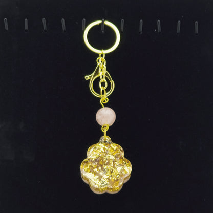 Rose Quartz Lucky Crystal Cat's Claw Key-chain A @ Love Paradise Series