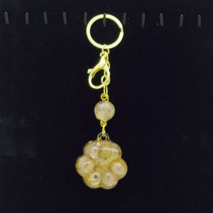 Golden Rutilated Quartz Cat's Claw Key-chain @ Love Paradise Series