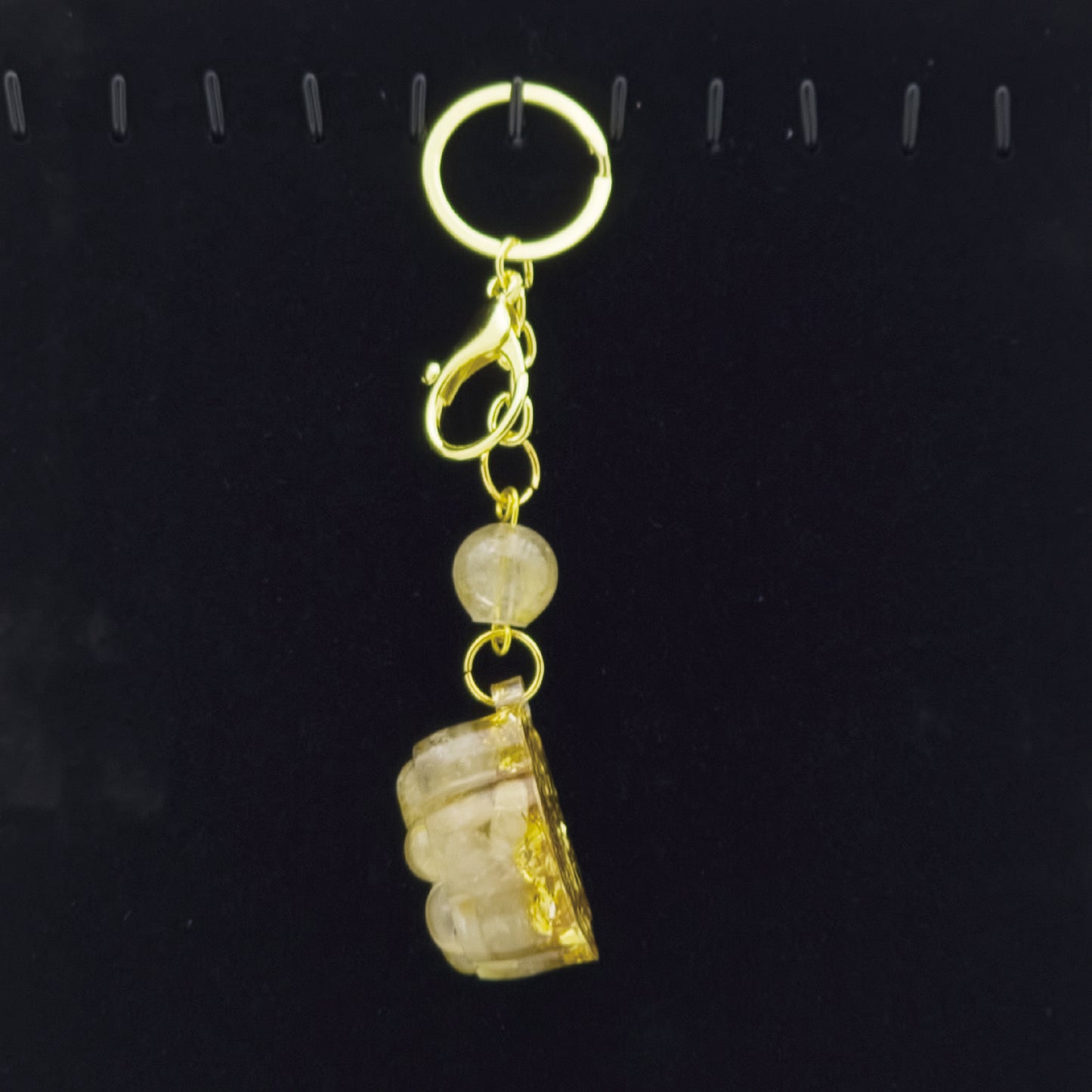 Golden Rutilated Quartz Cat's Claw Key-chain @ Love Paradise Series