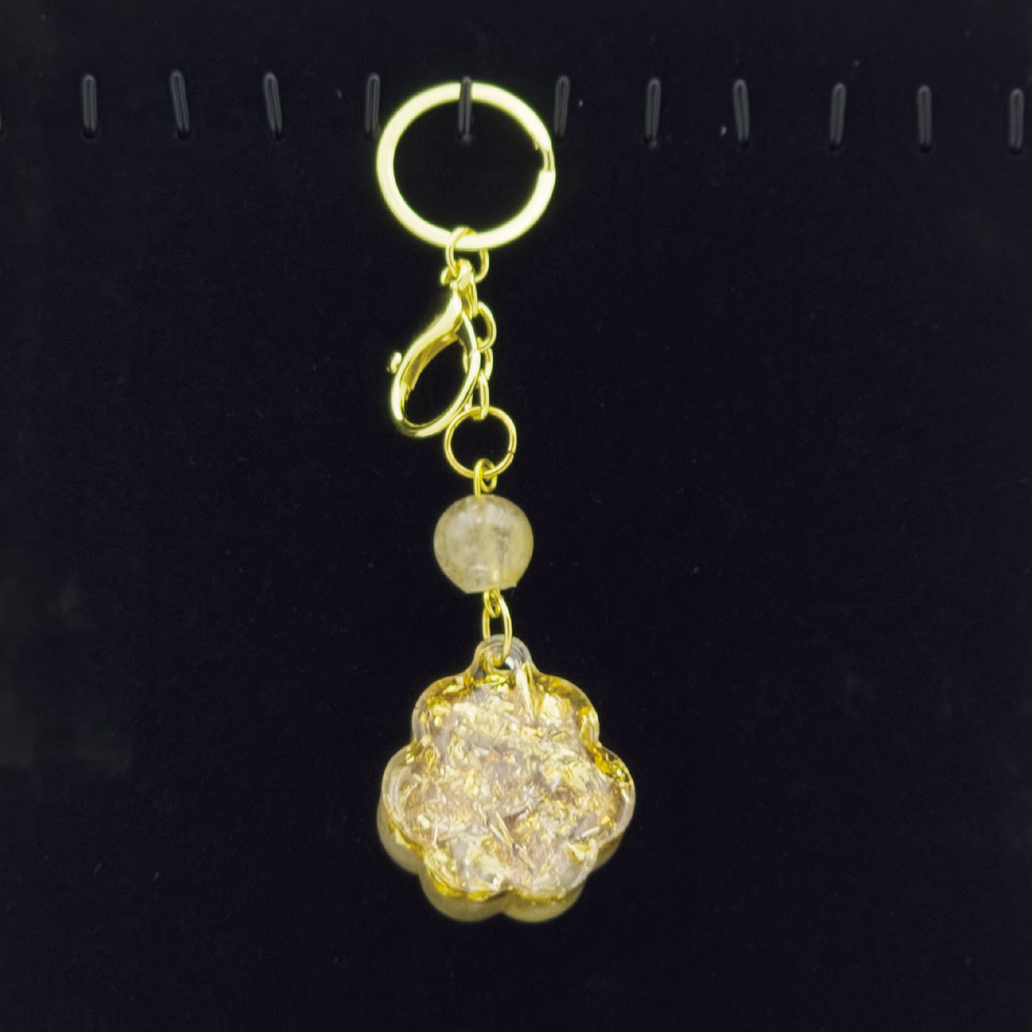 Golden Rutilated Quartz Cat's Claw Key-chain @ Love Paradise Series