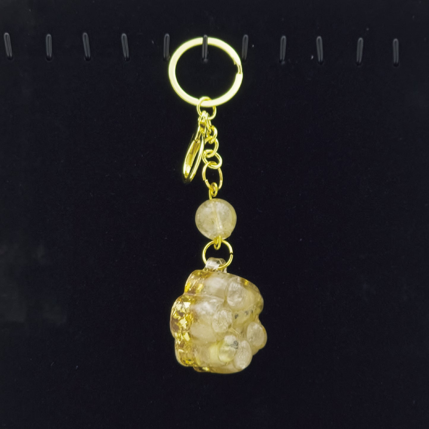 Golden Rutilated Quartz Cat's Claw Key-chain @ Love Paradise Series